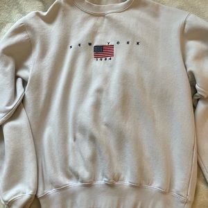 Brandy Melville White New York Crew Neck